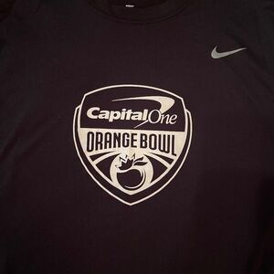 Nike Dri-FIT Long Sleeve T Shirt - Team Issued - Orange Bowl - College Football
